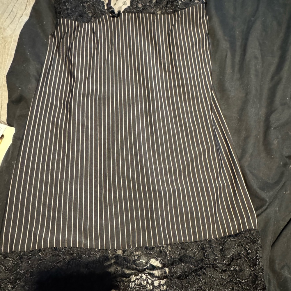 Dreamgirl Black and White Striped Dress